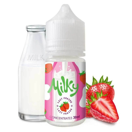 Arôme Concentré Lait Fraise Milky Le Coq Qui Vape