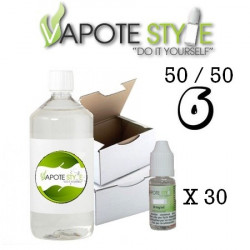 BASE 50/50 1 LITRE E-LIQUIDE DIY 6 MG NICOTINE PACK TPD