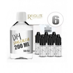 BASE 50/50 REVOLUTE E-LIQUIDE 6 MG NICOTINE PACK 200 ML