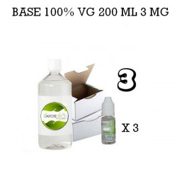 Base e-liquide 200 ML 100% VG 3MG - Vapote Style