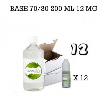 Pack 200 ML 70/30 12MG - Vapote Style