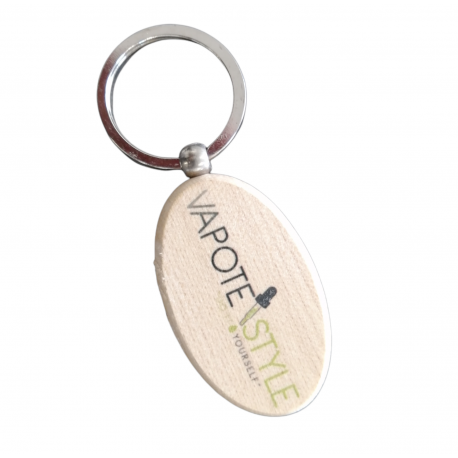 Porte-clés Ovale en bois Vapote Style Porte-clés Ovale en bois Vapote Style