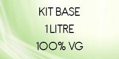 Kit base 1 litre 100% VG POUR E-LIQUIDE DIY