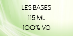 Base 100% VG glycérine végétale 115 ml