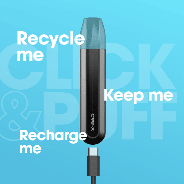 Pod X-Bar Click & Puff - Rechargeable