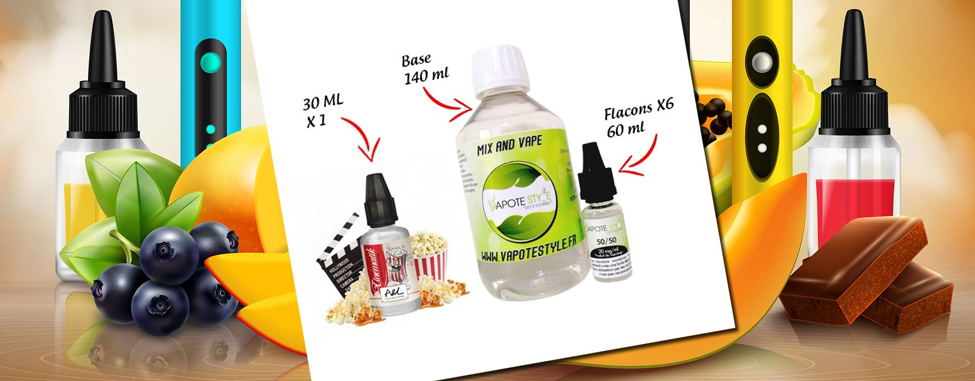 Optez pour le pack DIY e-liquide parfait pour débuter