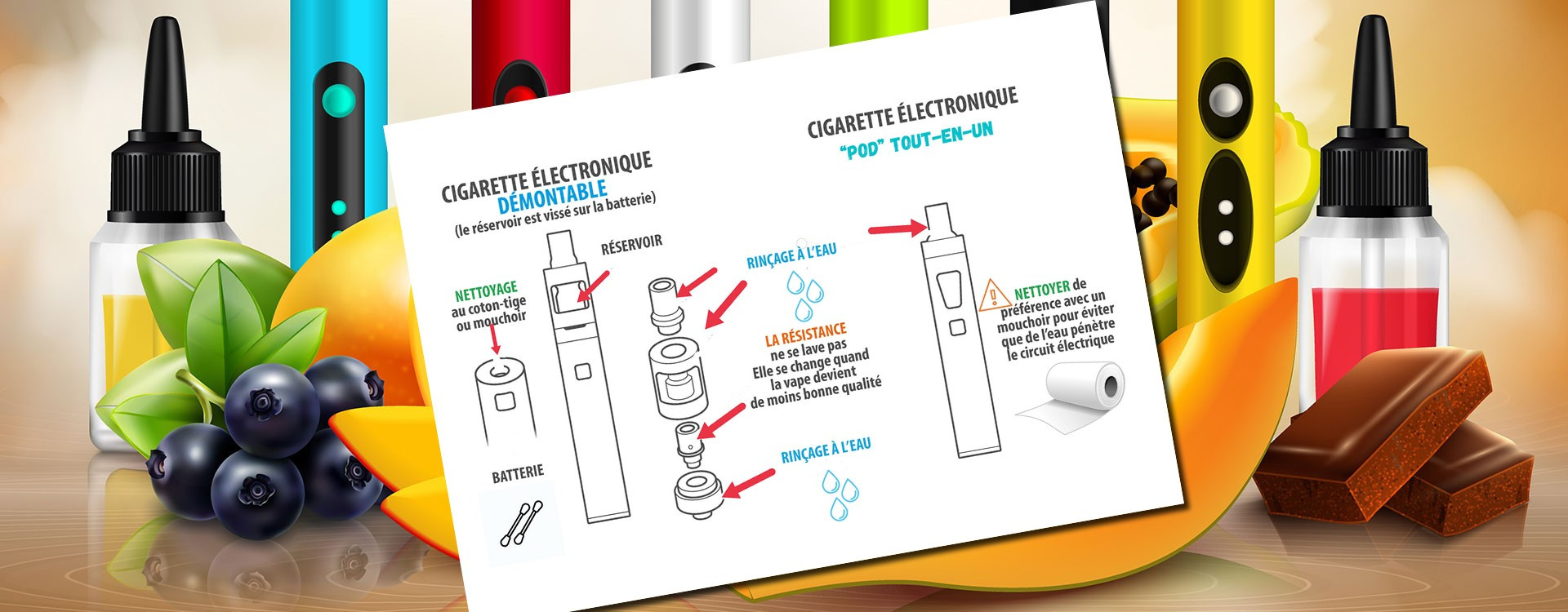 COMMENT NETTOYER MA CIGARETTE ÉLECTRONIQUE ?