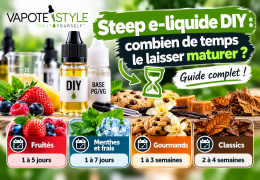 Steep e-liquide DIY : combien de temps laisser maturer ses arômes ? Guide complet